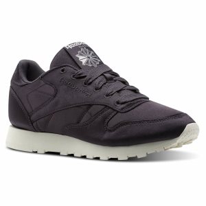 Adidasy Damskie Reebok Classic Leather Satin Fioletowe/Białe PL 68SPNUL